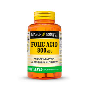 MASON natural Ácido Fólico 800mg x 100 tabletas